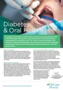 Diabetes and oral health brochure