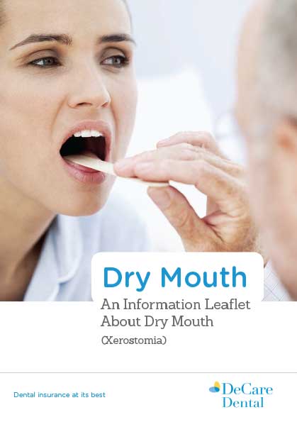 DeCare Dental dry mouth information leaflet cover