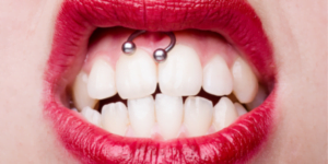 Piercing in mouth
