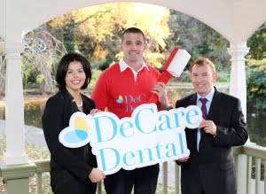 DeCare dental team members pictured with Alan Quinlan