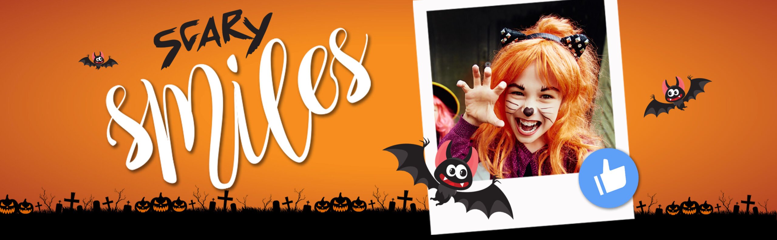 Scary Smiles Halloween competition graphic