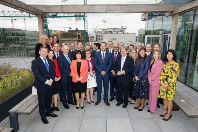 DeCare pictured with Leo Varadkar and other members from Open Doors