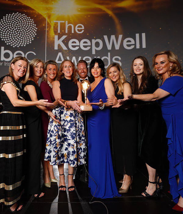 keepwell awards staff on stage
