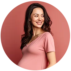 pregnant woman smiling