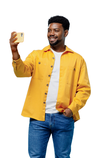 share experience taking selfie