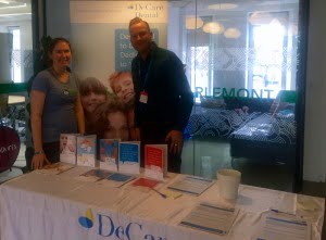 Pictured at the LinkedIn National Health and Wellbeing Day are Sarah Knoppe HR  Compensation & Benefits EMEA and David Casey, Dental Professional Services Executive at DeCare Dental.